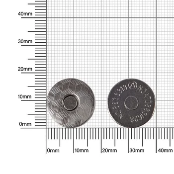 Магн,кнопка №12 18 мм плоская блек никель роллинг — 146188