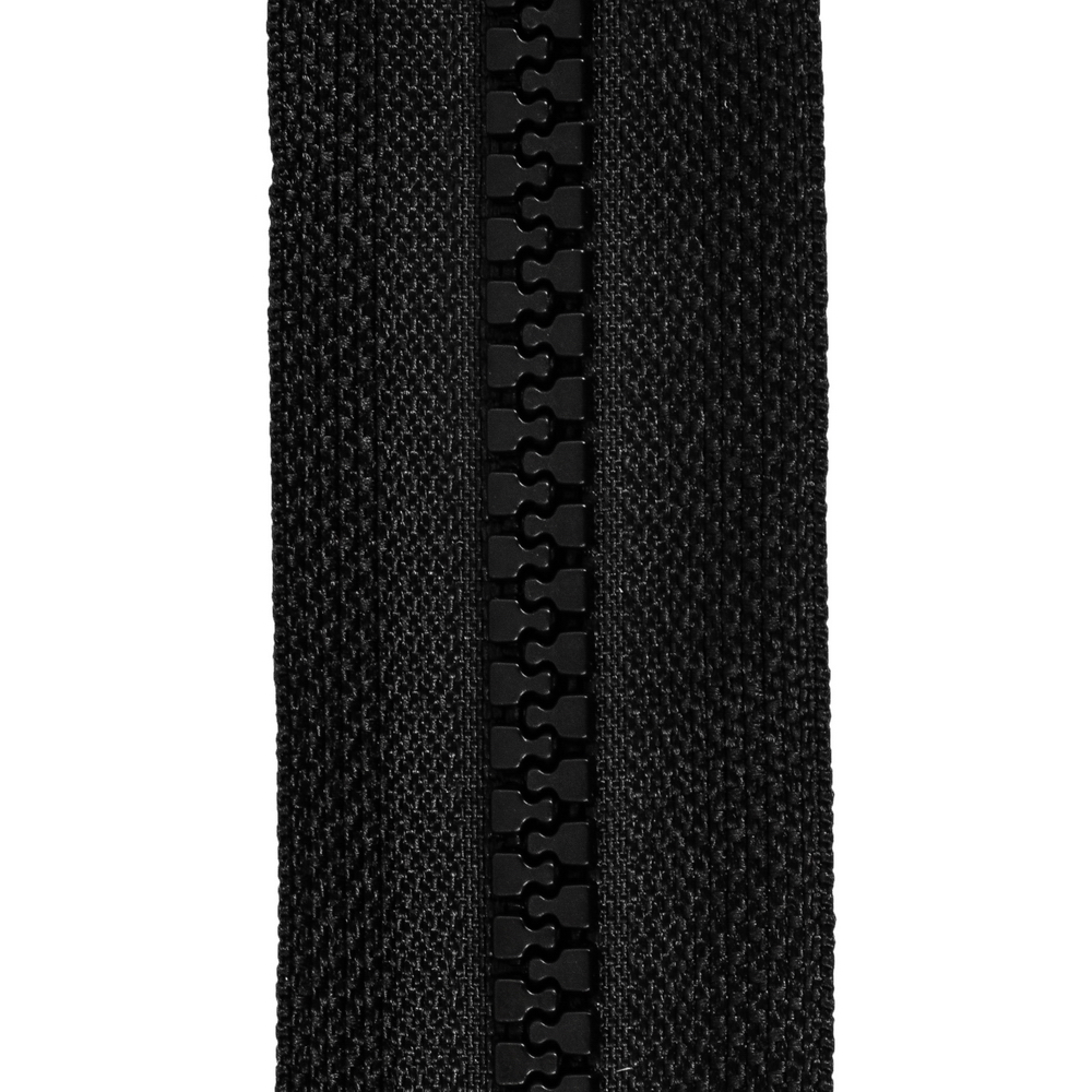 Молния тракторная №5 (Т5) разъем. 2 замка 45 cm, чёрный — фото 3